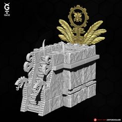 Throne-01.jpg Fichier STL Blocs Sauriens - Trône・Objet imprimable en 3D à télécharger