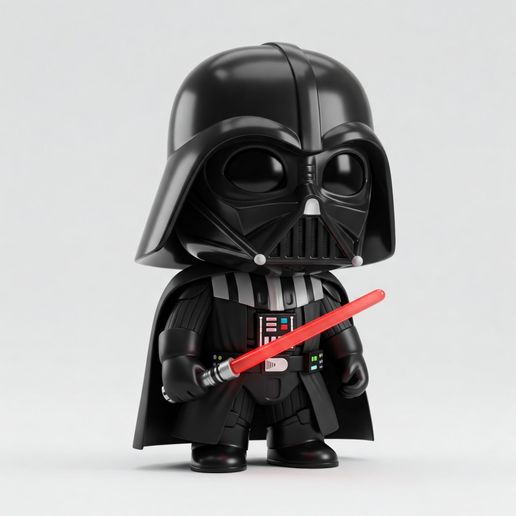 Darth-Vader-2.jpg Mini Hero Darth Vader Style Figure 3D Printable STL FBX OBJ GLB 3D print model