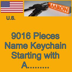 header.jpg US NAMES KEYCHAINS STARTING WITH A