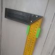 DSC_1055.JPG 90 degree Carpenter Ruler L Shape Right Angle Square Ruler WALL CLIP [40mm slot]