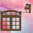 SS7.jpg 1/12 Hinged Dollhouse window (Model No.14)