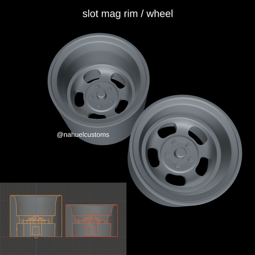 slot mag rim / wheel 1 3D model