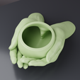 New-hand-pot-planter-1.png STL file Hand pot planter・3D print model to download