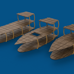 ships.png STL file DnD simplistic boat set・3D printable model to download