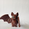 6.jpg 🦇 Flexi Chibi Bat - STL Pack | Print-in-Place + Print-in-Parts + Keychain Edition
