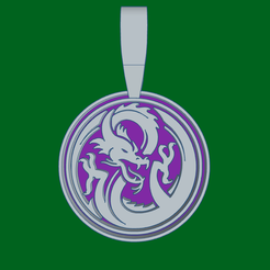 1.png Free STL file Dragon_Pendant・Object to download and to 3D print