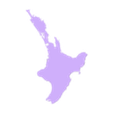 map_-_nz_north_island.stl Basic map of New Zealand