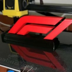 084925.jpg Free STL file F1 Logo・Object to download and to 3D print