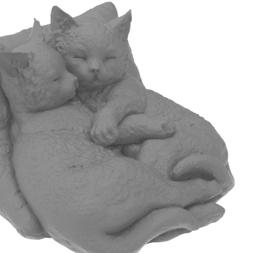 Sleeping kittens 3D model