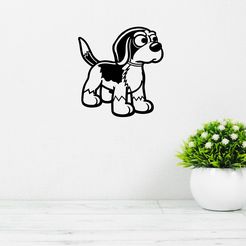 Beagle-Foto.jpg Simpson style beagle dog wall art - wall decoration