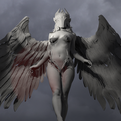 untitled.4242.png OBJ file Valkyrie statue Winged・3D printer model to download, aramar