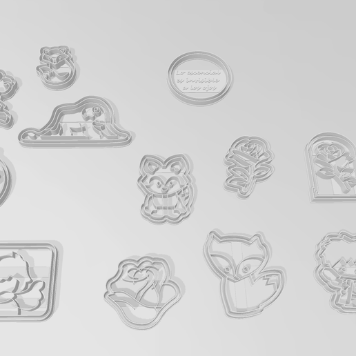 Pack of 12 EL PRINCIPITO Cutters 3D model