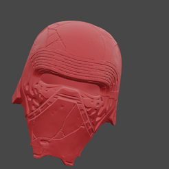 Kylo-ren-mask-frontale.png Kylo Ren Star Wars helmet sculpt for custom figure