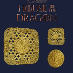 Hod.jpg 3D file House of the dragon Signets and necklaces・3D printable model to download
