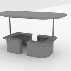1.jpg STL file Center reception forniture・Model to download and 3D print, Chechini