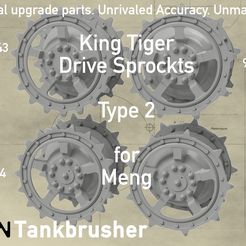 Template-Hero-shot-King-Tiger-Drive-Sprocket.jpg 1/35 King Tiger Drive Sprockets Type 2 for Meng (352401004)