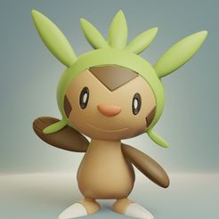 chespin-render.jpg Download STL file Pokemon - Chespin • Object to 3D print, ErickFontoura3D