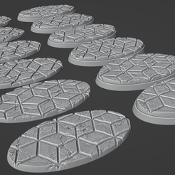 ovw.png STL file 6x 75x42mm base with broken tiles (+toppers)・3D print model to download