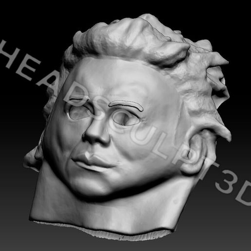 MichaelMyersMask3DScan4.jpg 迈克尔-迈尔斯万圣节面具 3D 扫描 1978/2018 |（约翰-卡彭特、尼克-卡塞尔、1978、杰米-李-柯蒂斯、恐怖）