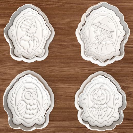 Halloween Cameo Portraits Cookie Cutter Set