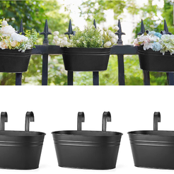 amazon-listing.png Hanging Flower Pot, Railing Fence Hanging Bucket Pots