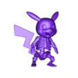 white_mesh (5).stl Pikachu-Pokemon im Skelett-Stil