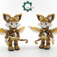 il_fullxfull.5739611177_nypq.jpg Articulated Steampunk Cat Cupid by Cobotech, Articulated Toys, Desk Decor, Valentine Day Gift