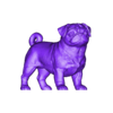 pug dog sculpture model.stl modelo de escultura de perro carlino