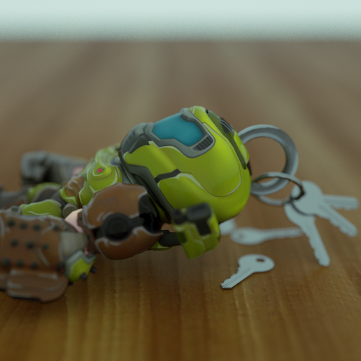 🗝️ Doom Slayer Keychain・Archivo 3D Gratis para ・Cults
