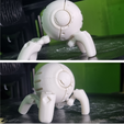 articulated-3D-printed-geometry-dash-sphere-spider-posing-1.png Articulated easy to build sphere geometry dash robot spider. Small storage, Fully scalable, it can be a piggy bank