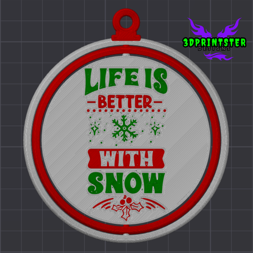 Life-Is-Better-With-Snow.png 🎄 ¡48 adornos giratorios para el árbol de Navidad!
