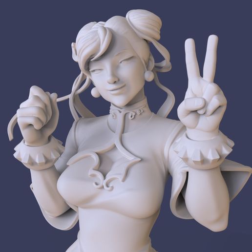 👩 Chun Li・ STL File for 3D printing・Cults