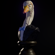 3d-goose-front-all-imposing.png duck goose in suit and monocle. paperweight 3d printable detailed anthropomorphic elegant goose in suit bust statue sculpture