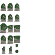 Dark-Angels-Shoulder-Pads-Prime-Style-v2.png Dark Green and Bone White Space Chappies New Style Shoulder Pads and 3D Transfers - Presupported
