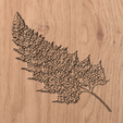 Rendered-Preview-on-Wood-.png.png Fern CNC Relief – STL 3D Model for Wood Carving | CNC Router Digital File (Personal Use)