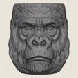 Gorilla-Head-Milk-Coffee-Mug-02.jpg Caneca de café com leite Gorilla Head