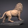 lion.426.jpg Growling Lion 3D print model