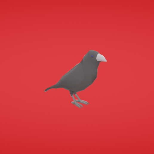 Raven 3D model preview