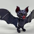 Figurine articulée en forme de chauve-souris, corps imprimé sur place, tête encliquetable, mignonne-flexi