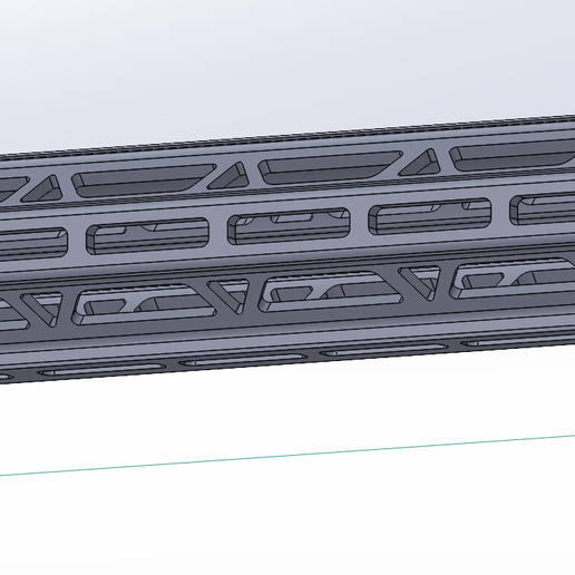 Tactical M4 Handguard 12,5"/31cm – Skeleton Style, M-LOK Compatible V8 for Airsoft/Softair