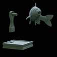 Carp-trophy-statue-46.png fish carp / Cyprinus carpio in motion trophy statue detailed texture for 3d printing