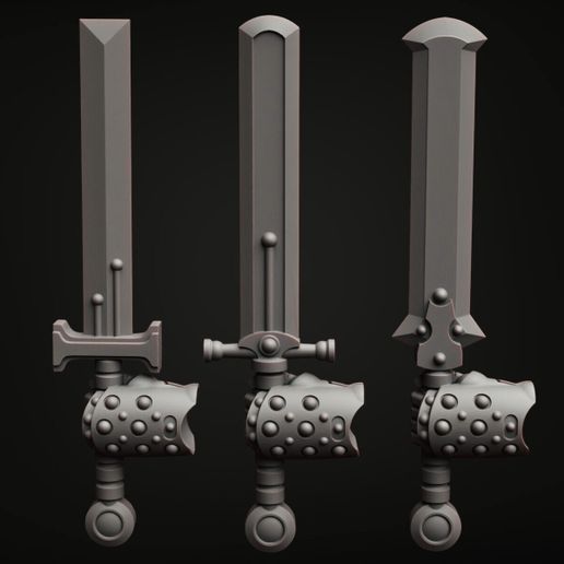 Saturnine Executioner Swords - 3D model önizlemesi
