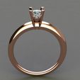 solitaire-ring-pink.jpg Engagement ring set 3D print model