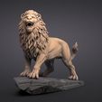 lion.431.jpg Growling Lion 3D print model