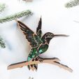 Hummingbird-3.jpg Wooden Hummingbird Home Christmas Ornament Template - Glowforge Laser Ready SVG Cut