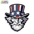 908_cutter.png UNCLE SAM COOKIE CUTTER MOLD