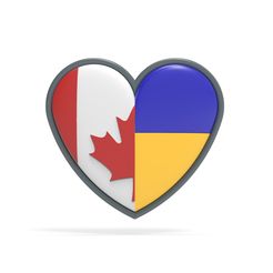 can_ukr_heart.3.jpg STL file Canada Ukraine heart・3D printer model to download
