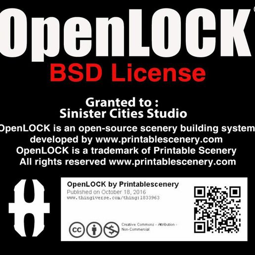 Sinister-Cities-Studio-OpenLOCK-Licence-1024x960.jpg Descargar archivo STL gratis Caminos a la perdición - una campaña kickstarter de ciudades siniestras - muestras gratis • Plan imprimible en 3D, RicktheBarber
