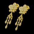 12.jpg Unique Diamond Flower Drop Earring