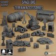 Accessories.jpg Terrain accessories for wargame - Space orc